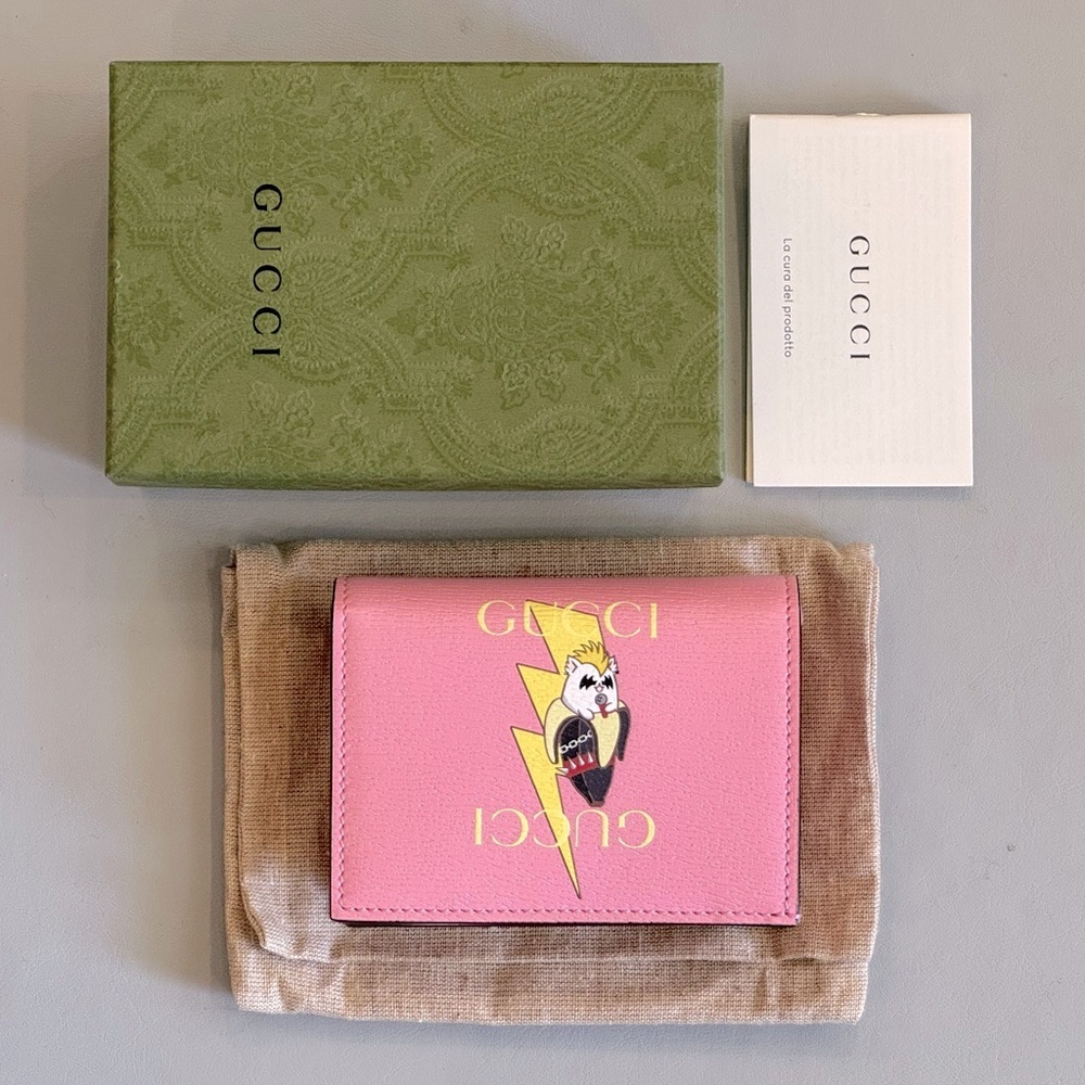GUCCI X Bananya Lightning Bird BNF Bifold Wallet